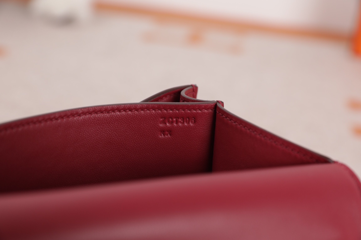 에르메스 콘스탄스18 보르도 레드 금장